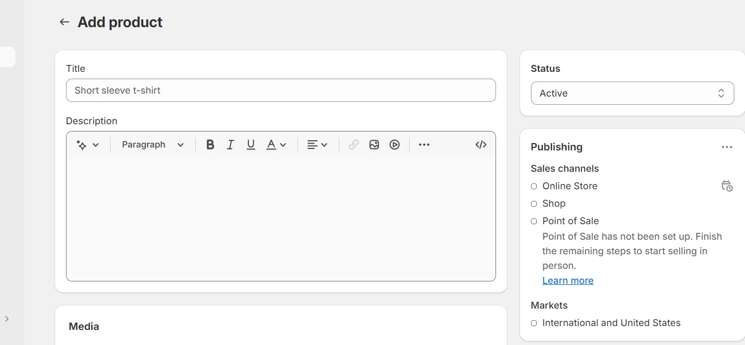 Add product elements
